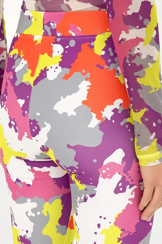 Легинсы с абстрактным принтом - G082SZ0OP0PEOLS-S Брюки спорт. жен. (VR087, XS)