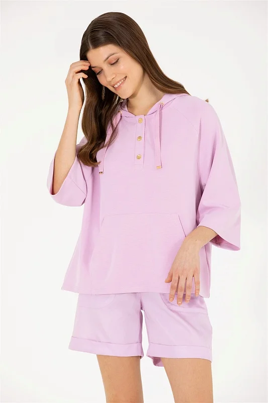 Худи с коротким рукавом - G082SZ0820MALTI Толстовка жен. (VR211, XL)