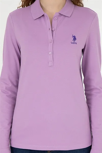 Поло с длинным рукавом из хлопка - G082SZ0820TPG-SK023 Толстовка жен. (VR034, 2XS)