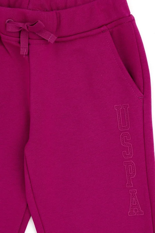 Спортивные брюки на манжетах для девочек - G084SZ0OP0RT01_SK024 Брюки спорт. жен. детс. (VR023, 4_5)