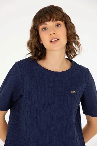 Футболка из рельефной ткани - G082SZ0110MANTE Футболка жен. (VR033, XS)
