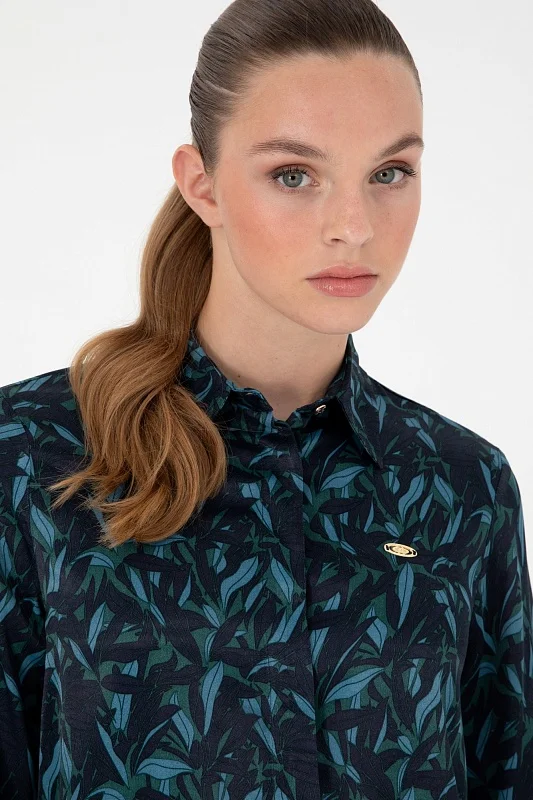 Рубашка из вискозы с принтом прямая - G082SZ0040JAKMUS Сорочка жен. (VR079, 38)