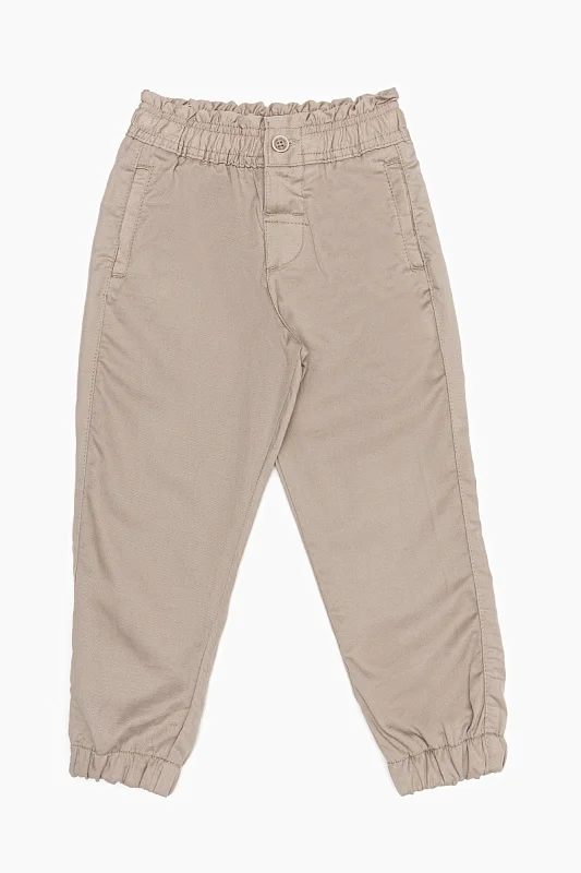 Джоггеры с добавлением льна для девочек - G084SZ0780SUNYKIDS Брюки жен. детс. (VR027, 4_5)