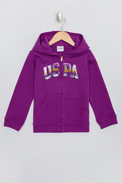 Толстовка с нашивкой из пайеток для девочек - G084SZ0820RW01-SK020 Толстовка жен. детс. (VR037, 5_6)