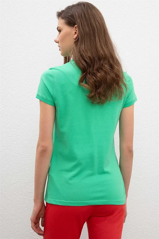 Футболка-поло из хлопка с принтом на планке - G082SZ0110TP01IY09-011 Футболка жен. (VR054, 2XS)