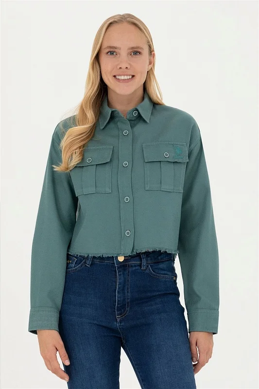 Рубашка из смеси хлопка и лиоцелла укороченнная - G082SZ0040BIGALITA Сорочка жен. (VR090, 40)