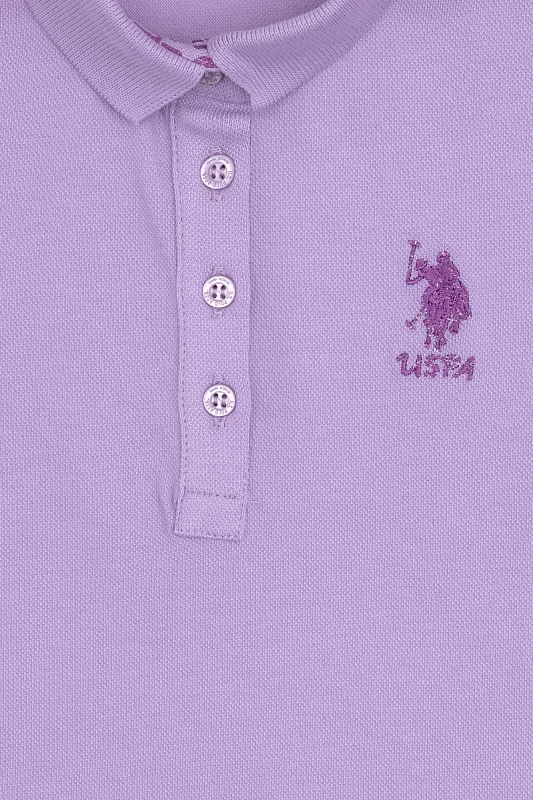 Футболка-поло из хлопка c принтом на планке для девочек - G084SZ0110TP01-IY024 Футболка жен. детс. (VR034, 4_5)
