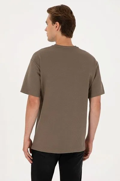 Футболка из хлопка с фактурной тканью - G081SZ0110FEZHA Футболка муж. (VR052, M)