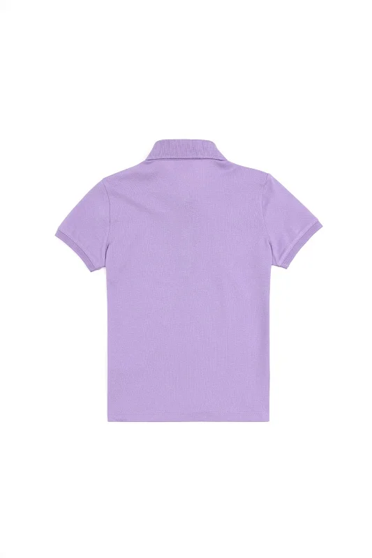 Футболка-поло из хлопка c принтом на планке для девочек - G084SZ0110TP01-IY024 Футболка жен. детс. (VR034, 4_5)