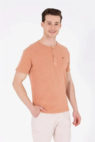 Футболка из хлопка с планкой на пуговицах - G081SZ0110FANO Футболка муж. (VR042, S)