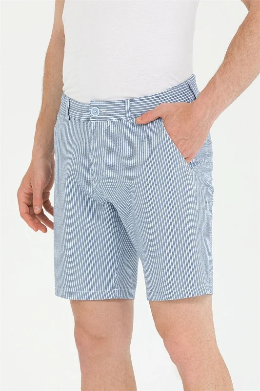 Шорты из смесового хлопка в полоску из жатой ткани - G081SZ0310GELLER Бермуды муж. (VR036, 29)
