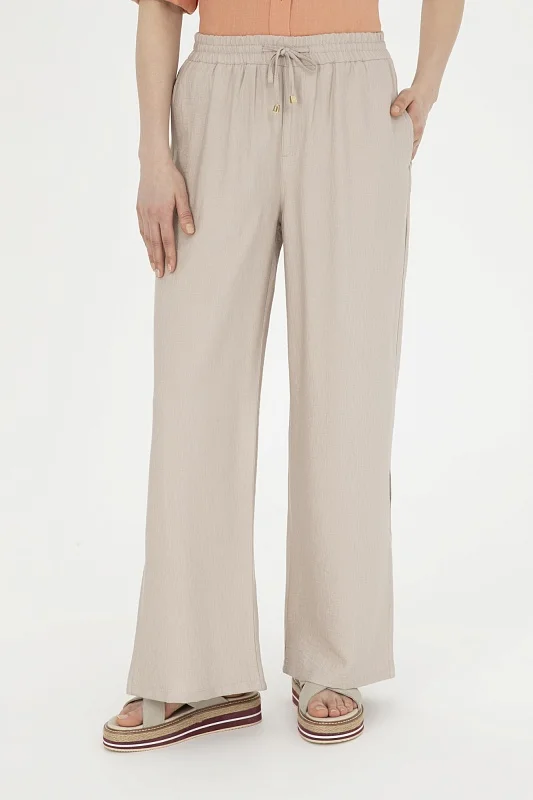 Брюки на кулиске с разрезами - G082SZ0780SAYNO Брюки жен. (VR049, 38)
