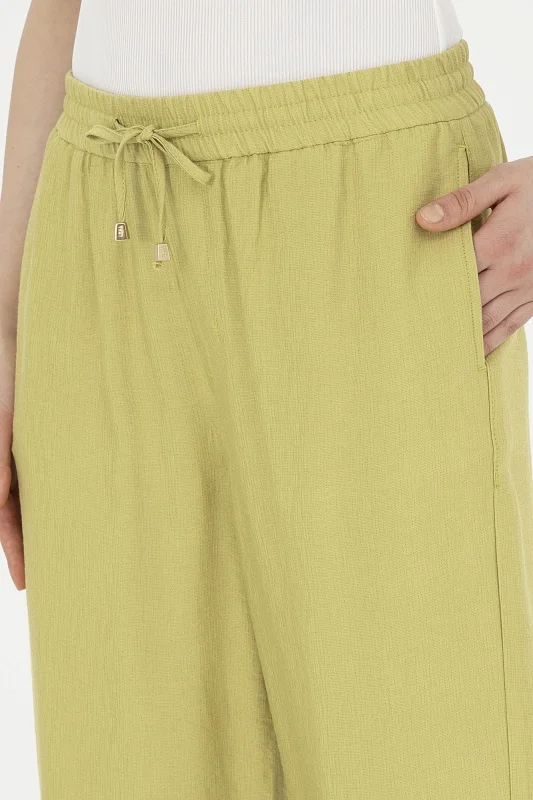 Брюки на кулиске с разрезами - G082SZ0780SAYNO Брюки жен. (VR087, 38)