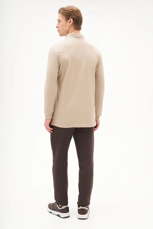 Поло с длинным рукавом из хлопка - G081SZ0820ART_TP01SK025 Толстовка муж. (VR088, XS)