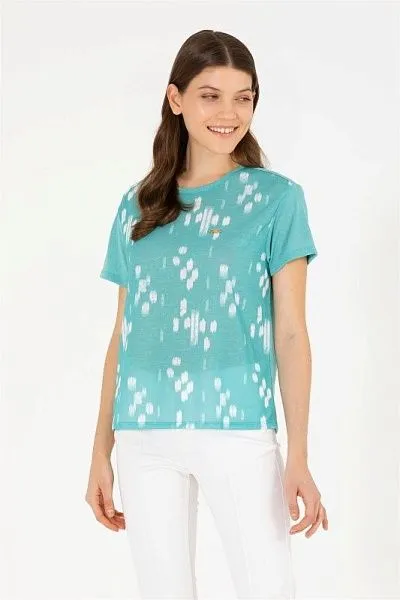 Футболка с абстрактным принтом - G082SZ0110MERY Футболка жен. (VR090, XS)
