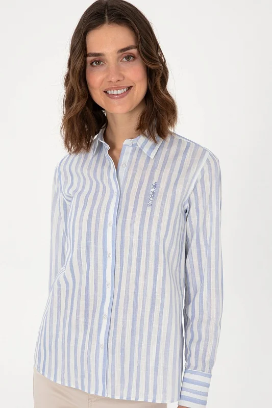 Рубашка из хлопка в полоску прямая - G082SZ0040DUCCI Сорочка жен. (VR003, 42)