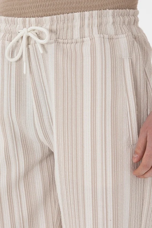 Бермуды махровые в полоску с кулиской - G081SZ0OS0BURINA Брюки спорт. муж. (VR011, M)