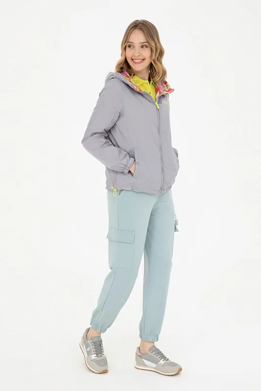 Ветровка двухсторонняя с несъемным капюшоном - G082SZ0MS0RONA Куртка жен. (VR024, 34)