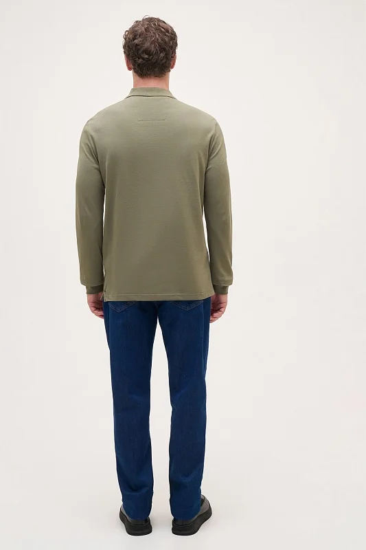 Поло с длинным рукавом из хлопка - G081SZ0820ART_TP01 Толстовка муж. (VR111, XS)