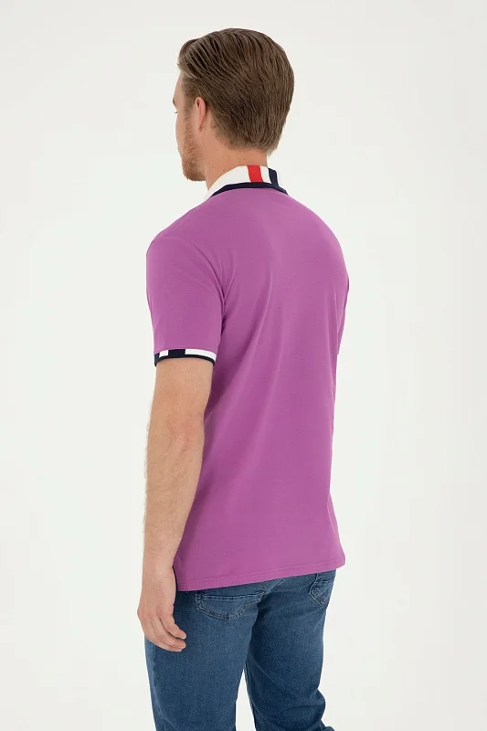 Футболка-поло из хлопка с контрастной окантовкой - G081SZ0110SD01IY024 Футболка муж. (VR038, M)