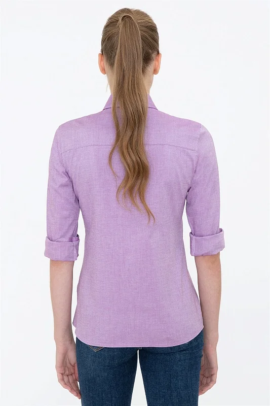 Рубашка из хлопка приталенная - G082SZ0040CRISCOLOR021K Сорочка жен. (VR037, 34)