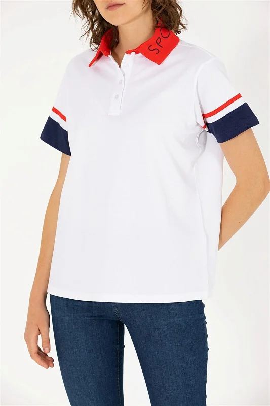 Футболка-поло из хлопка оверсайз - G082SZ0110MEYRA-T Футболка жен. (VR013, 2XS)
