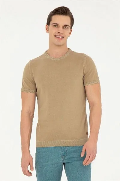 Футболка из хлопка с надписью - G081SZ0TK0PARLO Кофта муж. (VR027, XS)