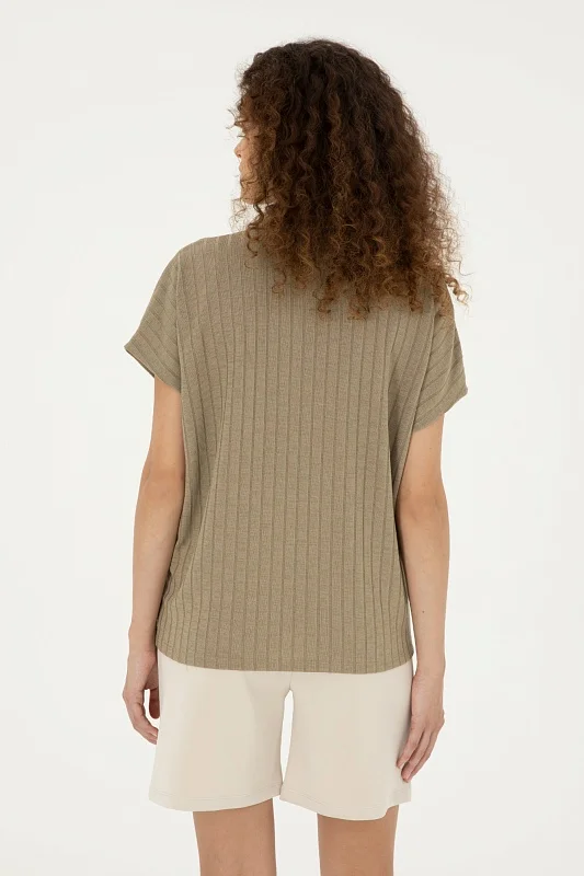 Футболка-поло трикотажная свободная - G082SZ0110PAT Футболка жен. (VR027, XS)