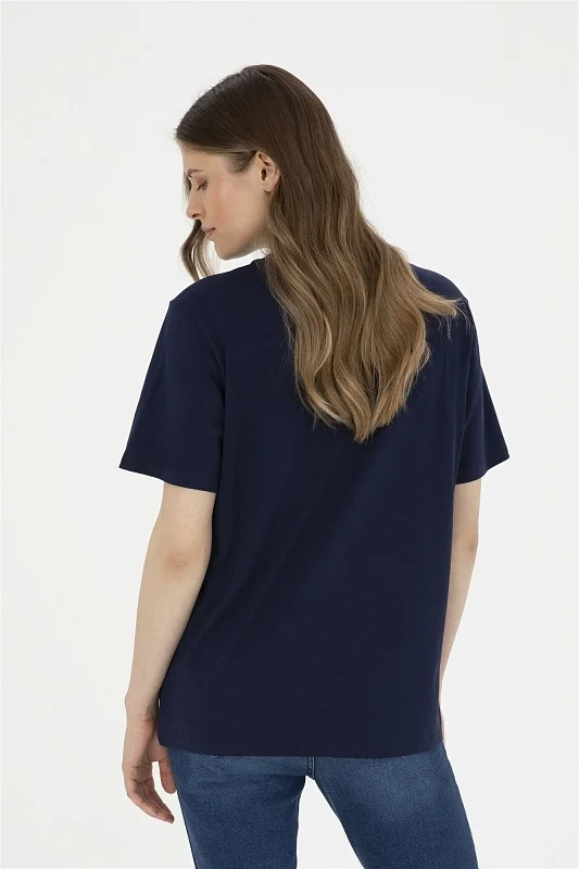 Футболка из хлопка с принтом свободная - G082SZ0110SEANIY24 Футболка жен. (VR033, 2XL)