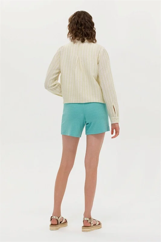 Шорты из вискозы с декоративными пуговицами - G082SZ0OS0MELKE Брюки спорт. жен. (VR090, XS)