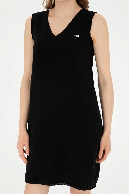 Платье мини из лиоцелла с добавлением льна - G082SZ0320FADE Платье жен. (VR046, 32)
