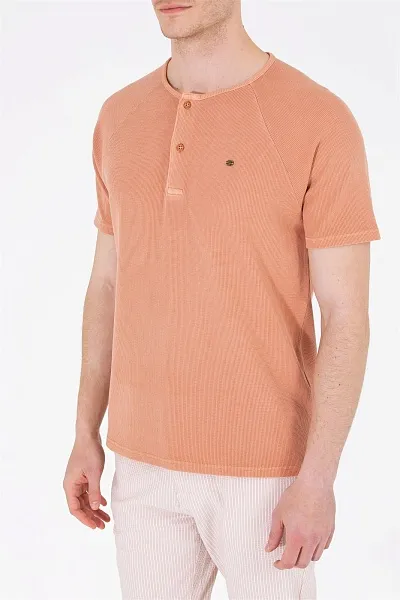 Футболка из хлопка с планкой на пуговицах - G081SZ0110FANO Футболка муж. (VR042, S)