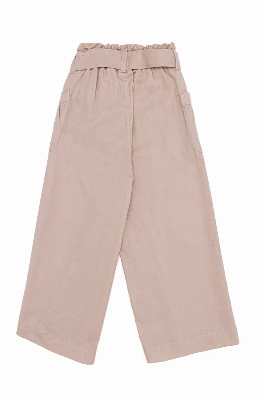 Кюлоты с добавлением льна для девочек - G084SZ0780MONITEKIDS Брюки жен. детс. (VR085, 3_4)