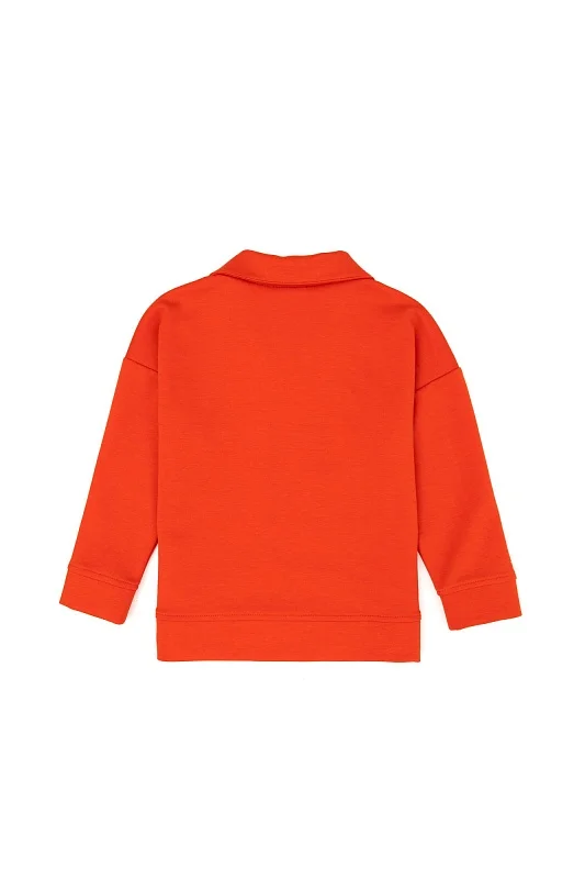 Свитшот с отложным воротником для девочек - G084SZ0820PIRAG-E Толстовка жен. детс. (VR181, 6_7)