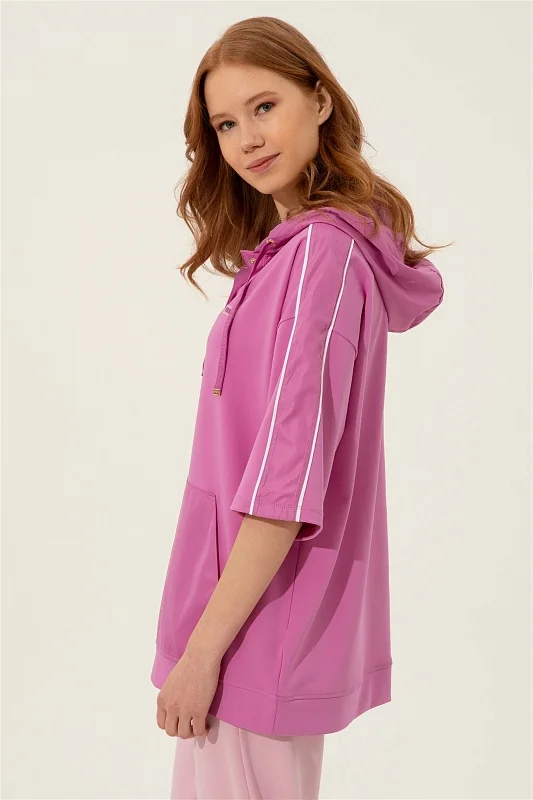 Худи с коротким рукавом - G082SZ0820FURPLE Толстовка жен. (VR037, XS)