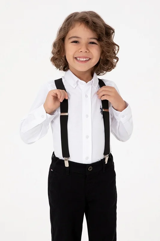 Рубашкаиз смесового хлопка для мальчиков - G083SZ0040E_METOKIDS25K Сорочка муж. детс. (VR013, 3_4)