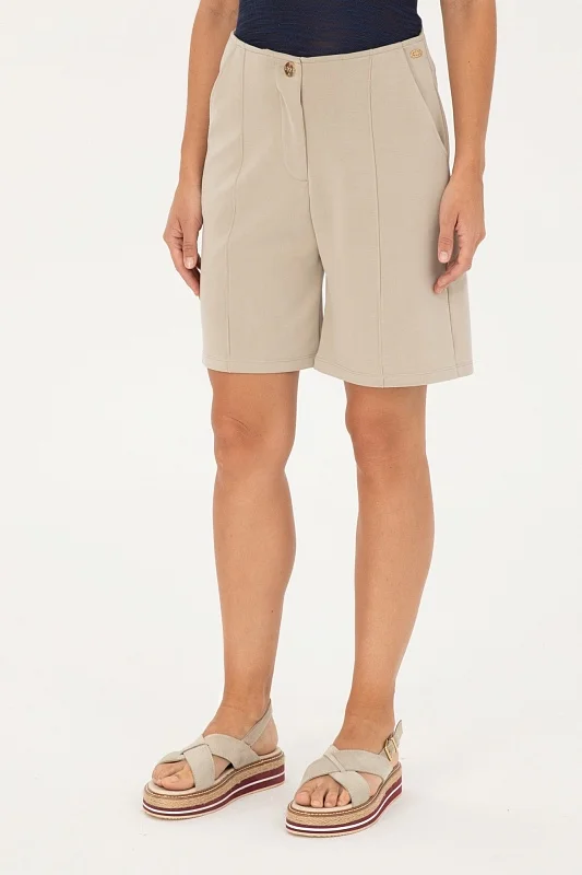Шорты из смесового хлопка с высокой посадкой - G082SZ0OS0PENRID Брюки спорт. жен. (VR183, 2XS)
