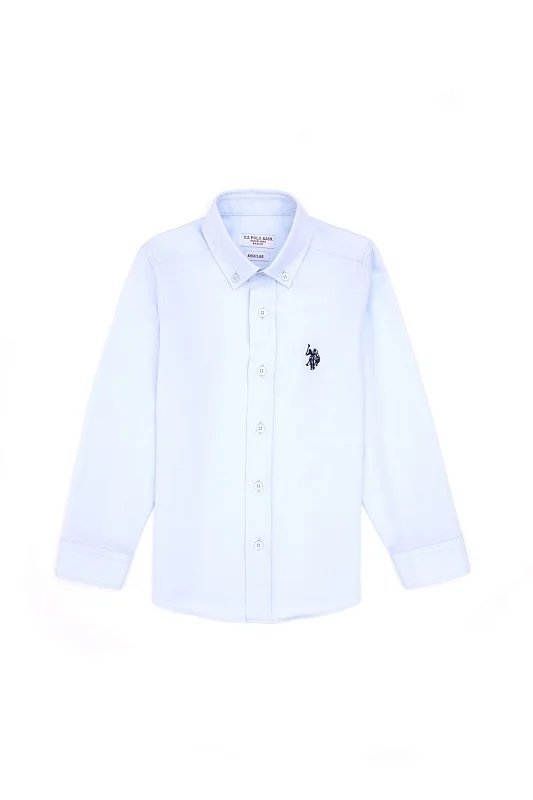 Рубашкаиз смесового хлопка для мальчиков - G083SZ0040E_METOKIDS25K Сорочка муж. детс. (VR003, 9_10)