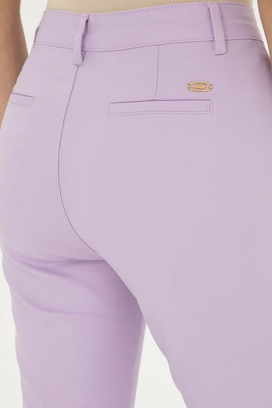 Брюки на высокой посадкой зауженные - G082SZ0780JETT Брюки жен. (VR034, 42)