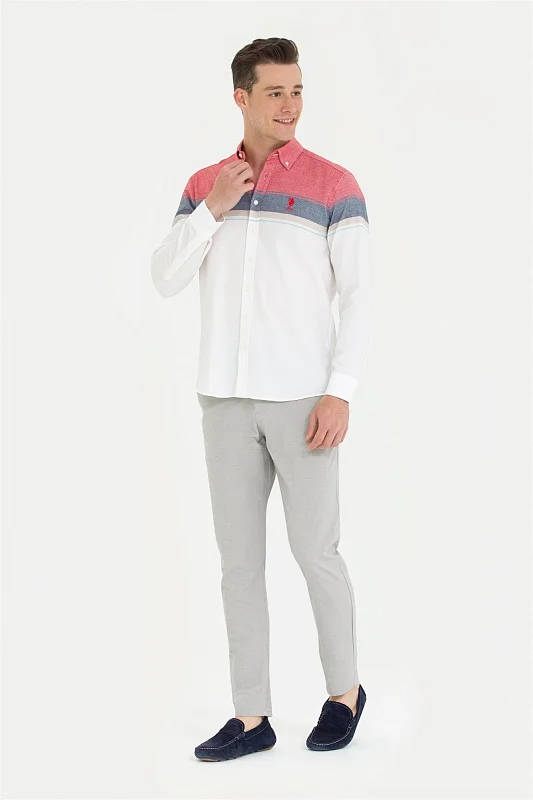 Брюки с поясом на резинке зауженные - G081SZ0780BONHAR_P Брюки муж. (VR049, 28)