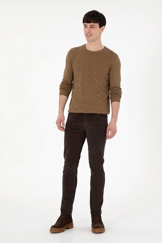 Брюки вельветовые зауженные - G081SZ0780CORDUROY24K Брюки муж. (VR029, 40, 34)