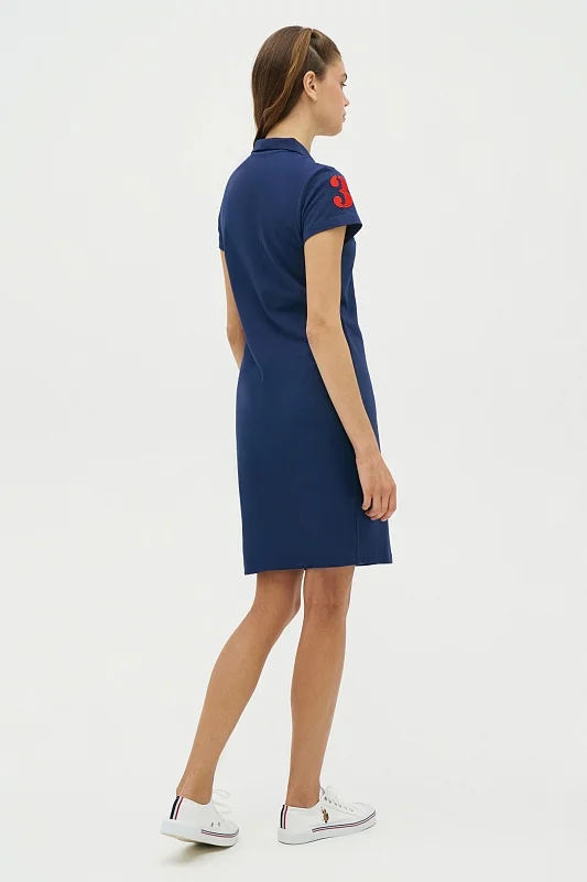 Платье-поло из хлопка приталенное - G082SZ0750R_MOYA Платье жен. (VR033, 2XS)