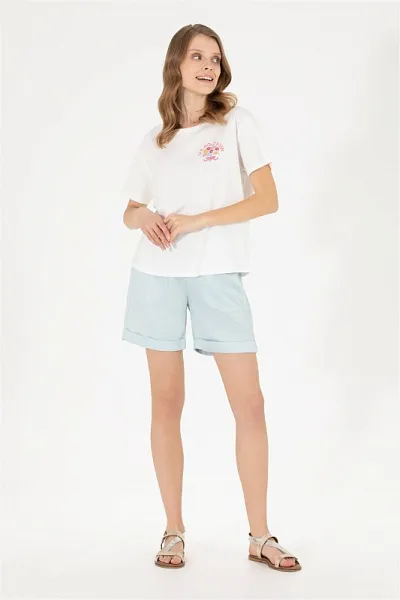Шорты бермуды из лиоцелла - G082SZ0310AVA Бермуды жен. (VR083, 34)