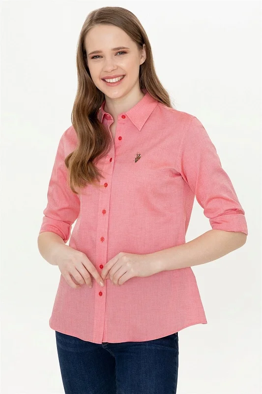 Рубашка из хлопка приталенная - G082SZ0040CRISCOLOR22Y Сорочка жен. (VR213, 32)