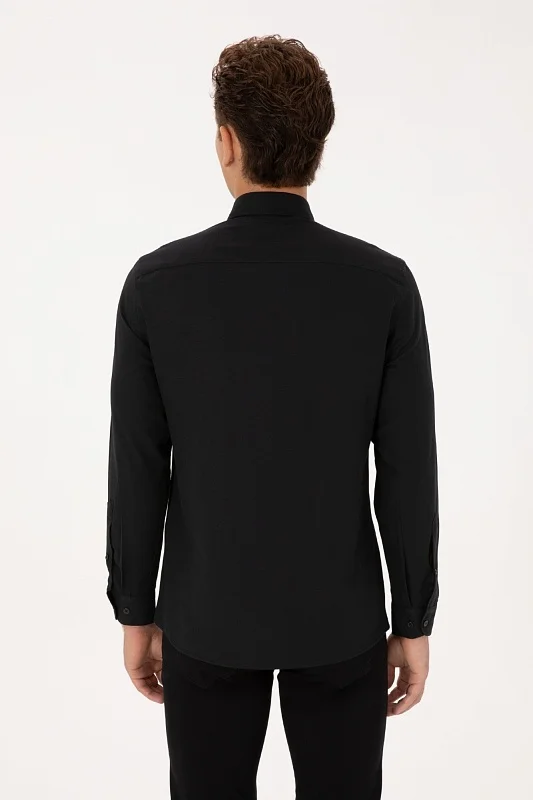 Рубашка из смесового хлопка приталенная - G081SZ0040E_METO25K Сорочка муж. (VR046, S)