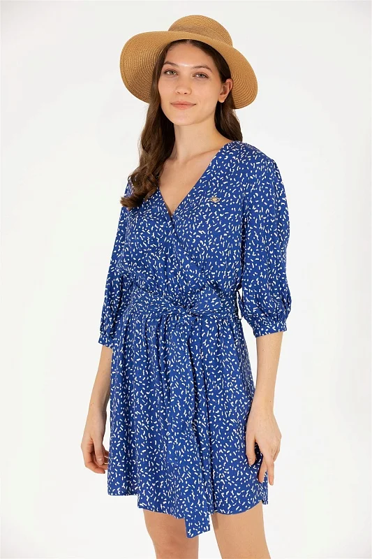 Платье мини из вискозы с узором - G082SZ0320ELISE Платье жен. (VR045, 42)