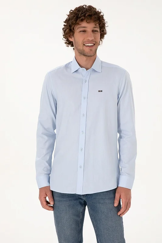 Рубашка из хлопка приталенная - G081SZ0040CEDROP025K Сорочка муж. (VR003, S)
