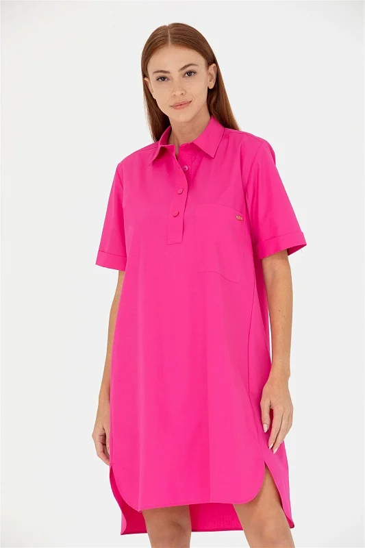 Платье мини из хлопка с коротким рукавом свободное - G082SZ0320AFTA Платье жен. (VR023, 34)
