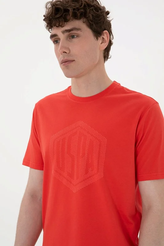 Футболка из хлопка с надписью - G081SZ0110GASTON Футболка муж. (VR213, XL)