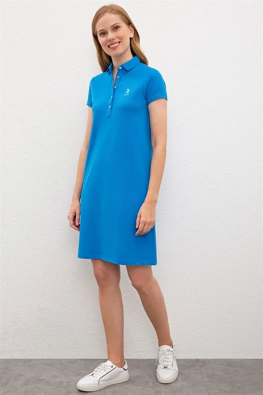 Платье-поло из хлопка свободное - G082GL0750GURLIN20-R Платье жен. (VR077, XS)